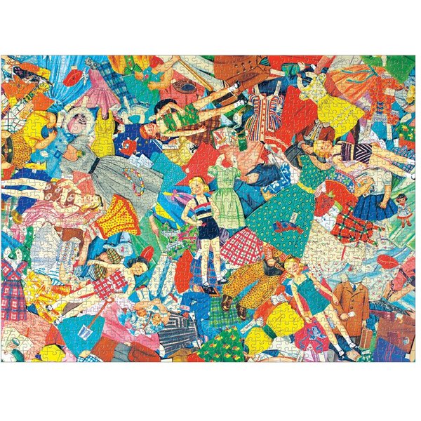 PoupéE En Papier Vintage - Puzzle De 1000 PièCes Dans Une BoîTe CarréE-image