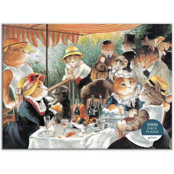 Le DéJeuner Des Canotiers Meowsterpiece - 1000 Piece Puzzle-image