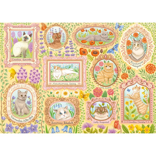 Puzzle Nobles Chats Parmi Les Fleurs Schmidt Spiele-image