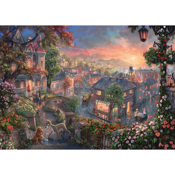 Puzzle Thomas Kinkade - Disney - La Belle Et Le Clochard Schmidt Spiele-image
