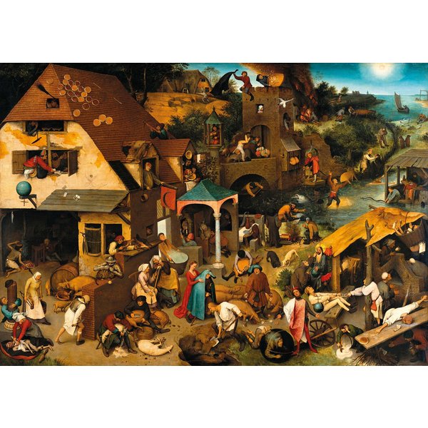 Puzzle En Bois DéCoupé à La Main - Proverbes Flamands Puzzle MichèLe Wilson-image