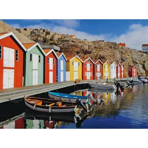 PièCes Xxl - Feel Well & Puzzle - Maisons ColoréEs En SuèDe-image