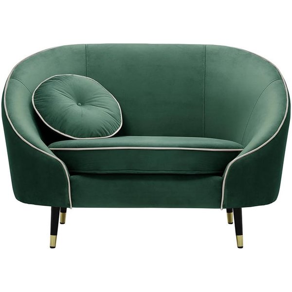 Fauteuil Kooper, bleu - Velluto 12, Couleur des pieds: Noir avec pourtour doré