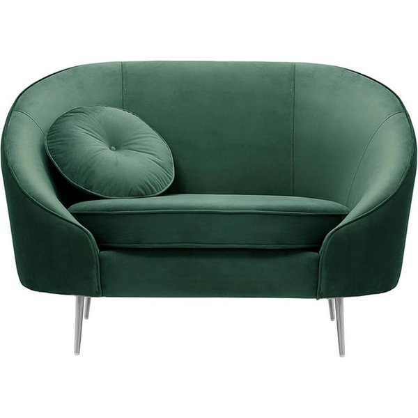Fauteuil Kooper, bleu - Velluto 12, Couleur des pieds: Métal chromé