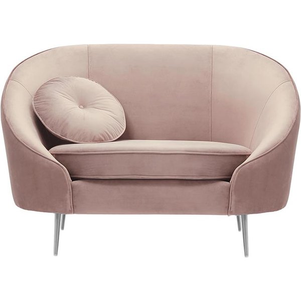 Fauteuil Kooper, lila/rose - Velluto 14, Couleur des pieds: Métal chromé
