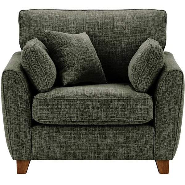 Fauteuil James, Vitolini 097-1714 - Gris, Couleur des pieds: Chêne foncé