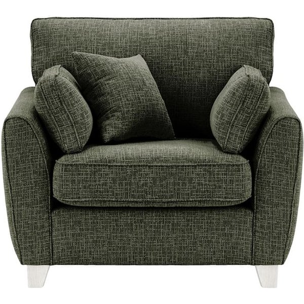 Fauteuil James, Vitolini 097-1714 - Gris, Couleur des pieds: Blanc