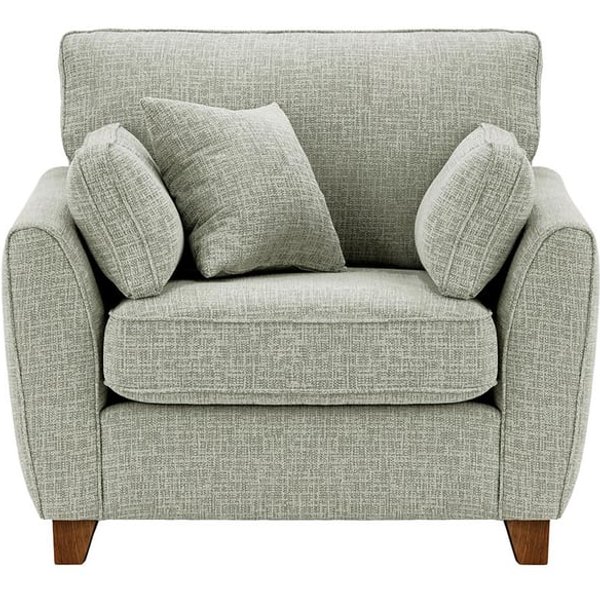 Fauteuil James, Vitolini 335-0723 - Gris Clair, Couleur des pieds: Chêne foncé