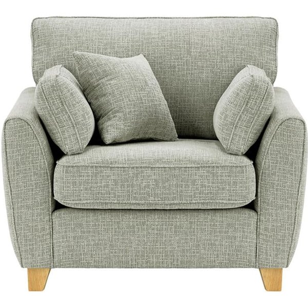 Fauteuil James, Vitolini 335-0723 - Gris Clair, Couleur des pieds: Chêne clair