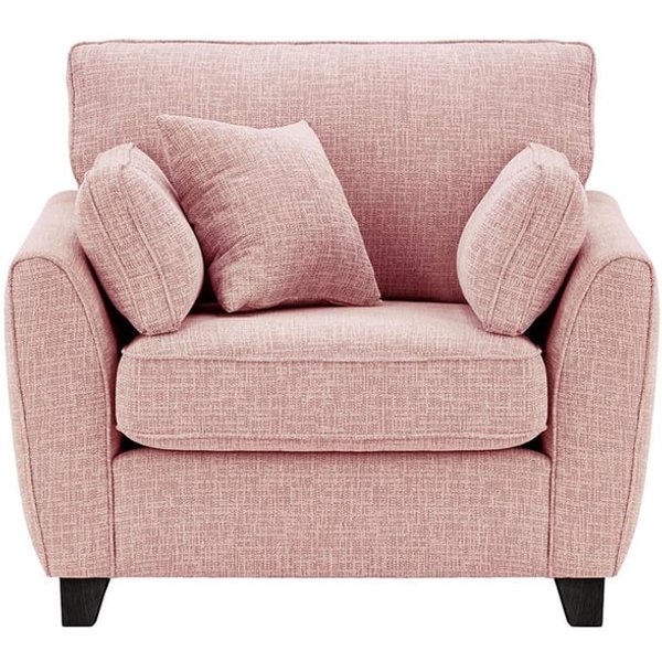 Fauteuil James, Vitolini 336-1036 - Rose, Couleur des pieds: Noir