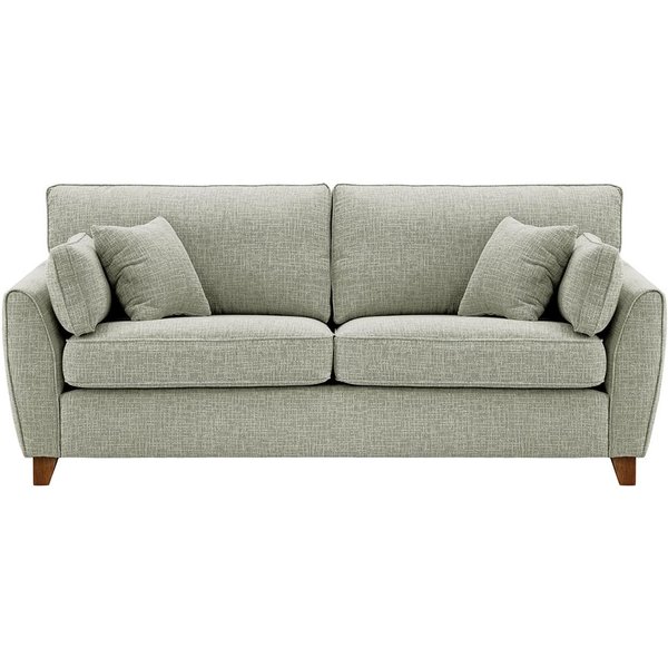 Canapé James trois places, Vitolini 335-0723 - Gris Clair, Couleur des pieds: Chêne foncé