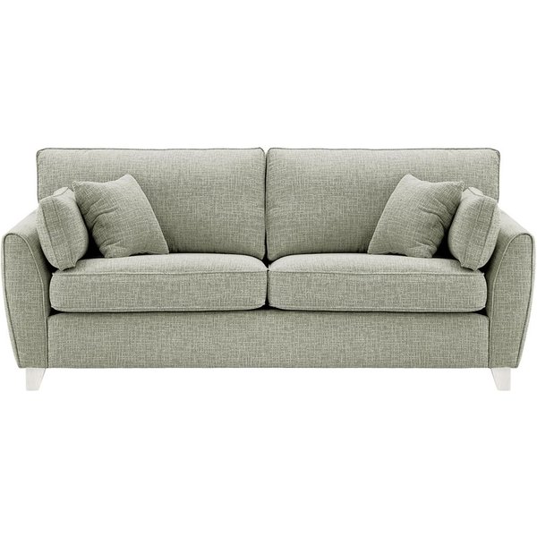Canapé James trois places, Vitolini 335-0723 - Gris Clair, Couleur des pieds: Blanc
