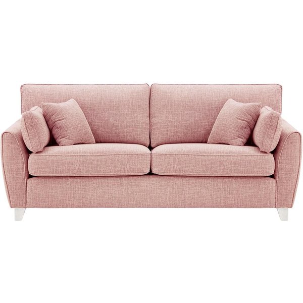 Canapé James trois places, Vitolini 336-1036 - Rose, Couleur des pieds: Blanc