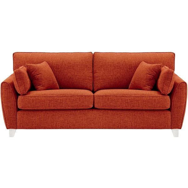 Canapé James trois places, Vitolini 337-0706 - Terracota, Couleur des pieds: Blanc