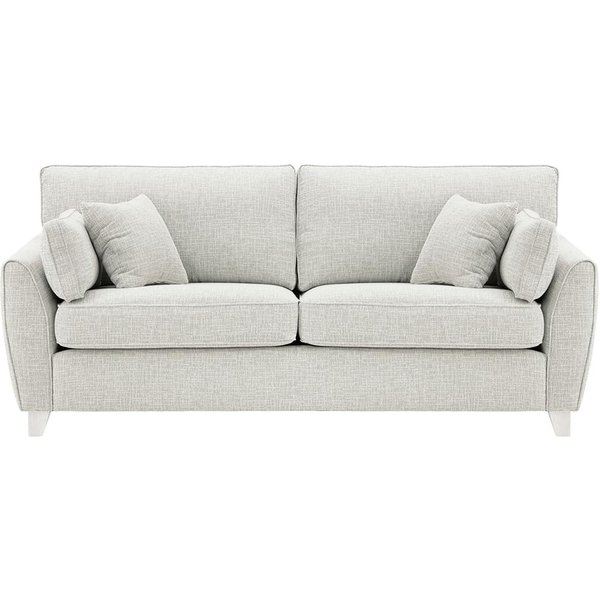 Canapé James trois places, Vitolini 361-0104 - Blanc, Couleur des pieds: Blanc