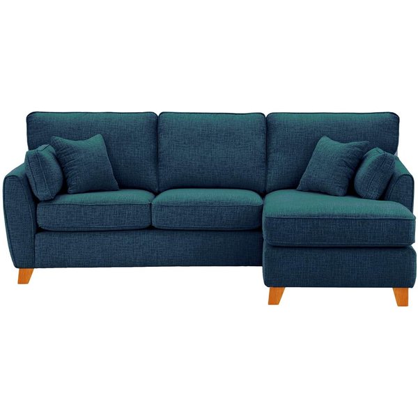 Canapé d’angle droit James, Vitolini 335-0722 - Bleu Marine, Couleur des pieds: aveo