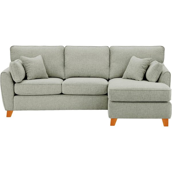 Canapé d’angle droit James, Vitolini 335-0723 - Gris Clair, Couleur des pieds: aveo