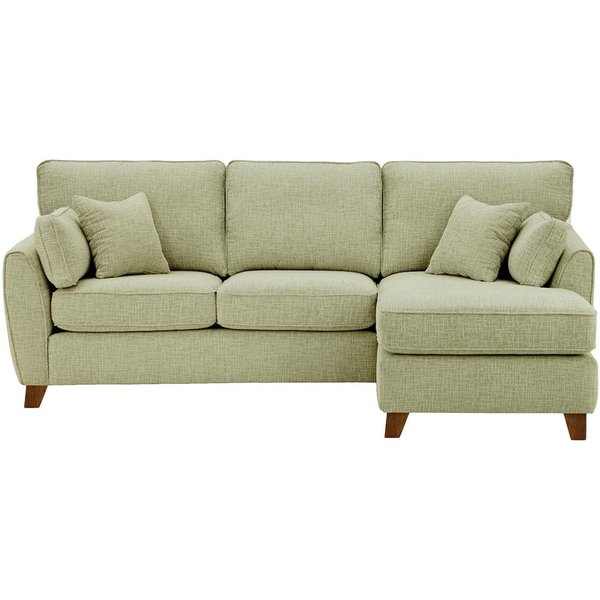 Canapé d’angle droit James, Vitolini 337-0708 - Vison, Couleur des pieds: Chêne foncé