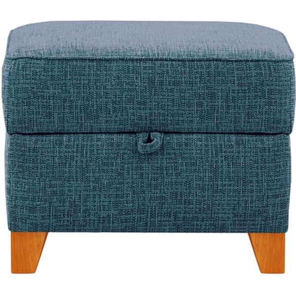 Pouf avec rangement James, Vitolini 335-0722 - Bleu Marine, Couleur des pieds: aveo
