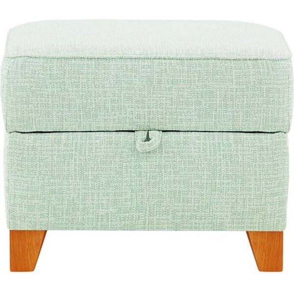 Pouf avec rangement James, Vitolini 336-1037 - Mentholée, Couleur des pieds: aveo