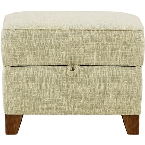 Pouf avec rangement James, Vitolini 337-0708 - Vison, Couleur des pieds: Chêne foncé