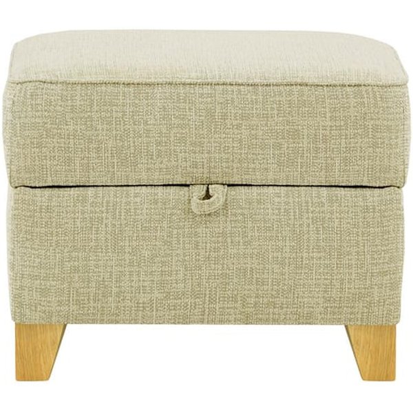 Pouf avec rangement James, Vitolini 337-0708 - Vison, Couleur des pieds: Chêne clair