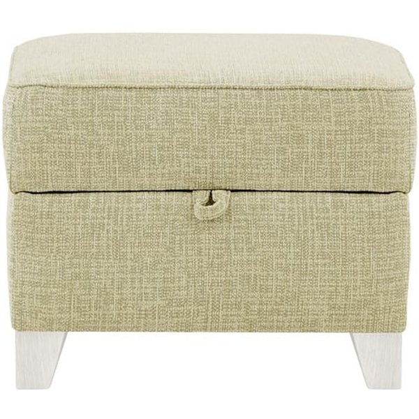Pouf avec rangement James, Vitolini 337-0708 - Vison, Couleur des pieds: Blanc