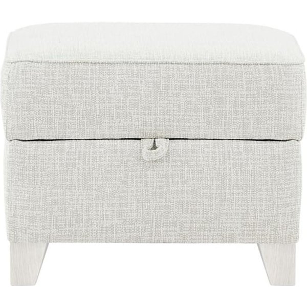Pouf avec rangement James, Vitolini 361-0104 - Blanc, Couleur des pieds: Blanc