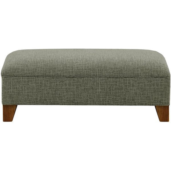 Pouf James, Vitolini 097-1714 - Gris, Couleur des pieds: Chêne foncé