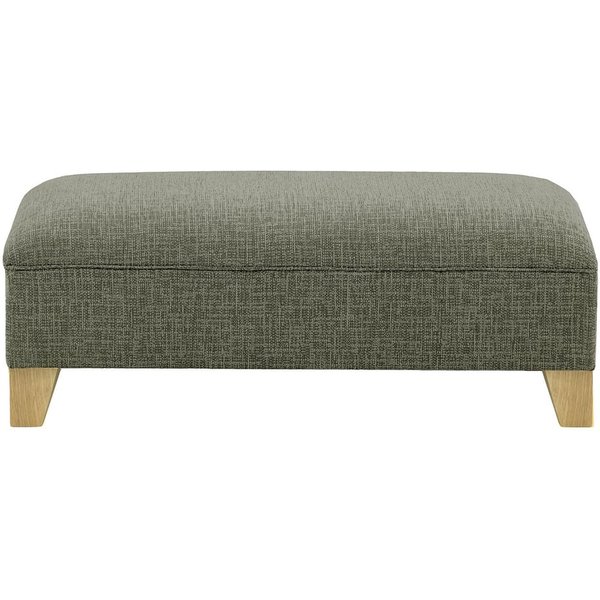 Pouf James, Vitolini 097-1714 - Gris, Couleur des pieds: Noir wax