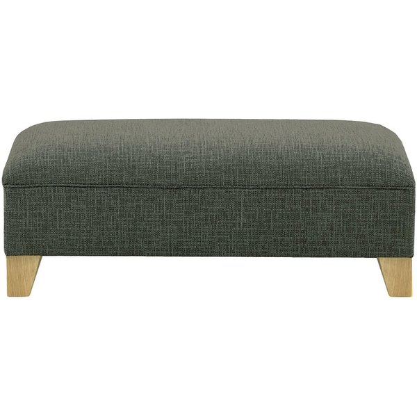 Pouf James, Vitolini 097-1731 - Charbon, Couleur des pieds: Noir wax