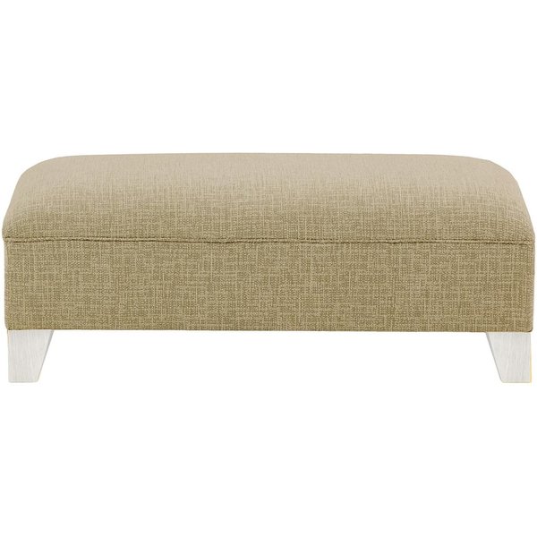 Pouf James, Vitolini 256-0624 - Marron Clair, Couleur des pieds: Blanc