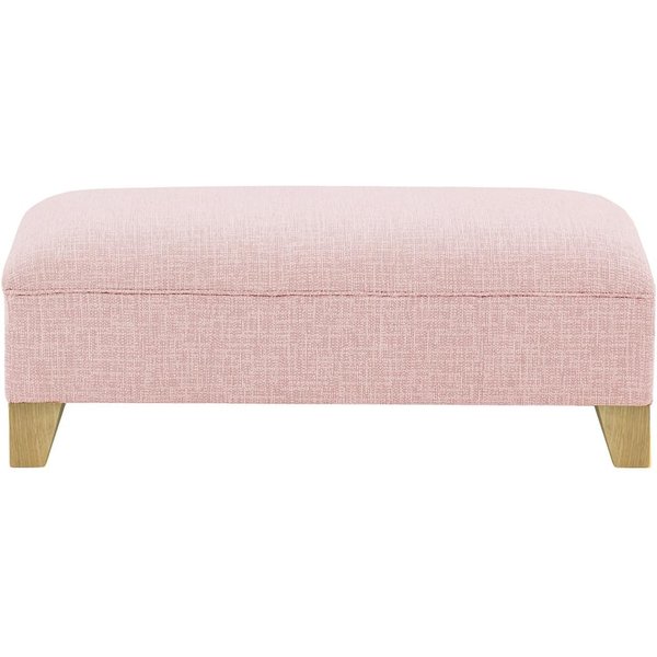 Pouf James, Vitolini 336-1036 - Rose, Couleur des pieds: Noir wax