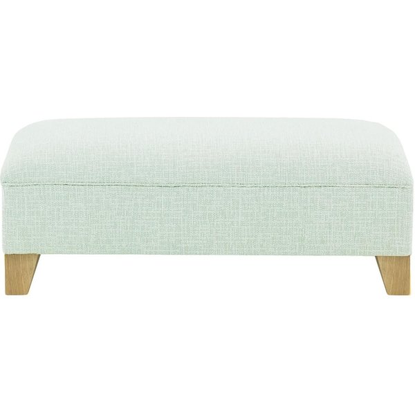 Pouf James, Vitolini 336-1037 - Mentholée, Couleur des pieds: Noir wax