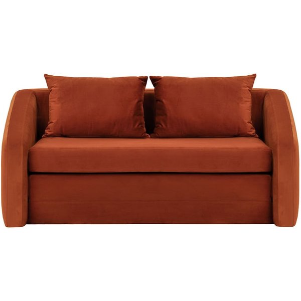 Alma – Canapé convertible 2,5 places, Velluto 33 - orange rouillé