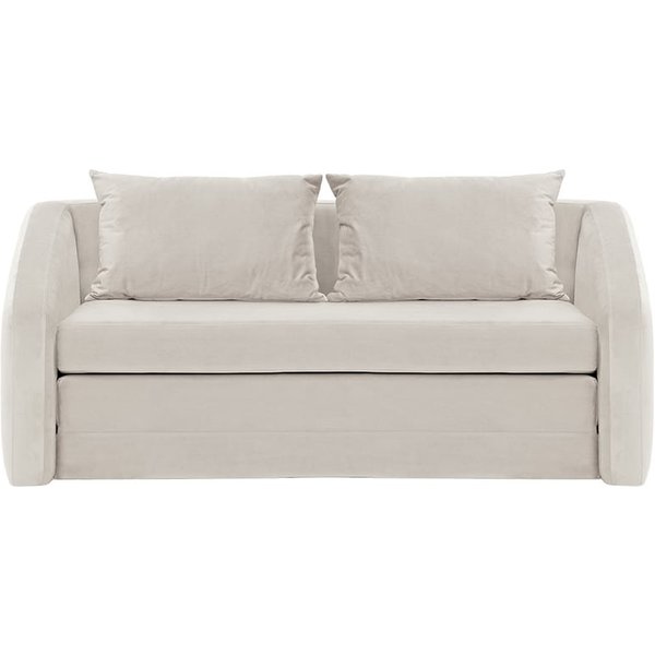 Alma - Canapé convertible trois places, beige clair - Velluto 2