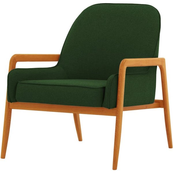 Fauteuil Turin, vert foncé - Malmo 37, Couleur des pieds: aveo