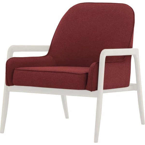 Fauteuil Turin, bordeaux - Malmo 63, Couleur des pieds: Blanc