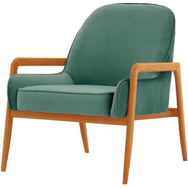 Fauteuil Turin, bleu - Velluto 12, Couleur des pieds: aveo