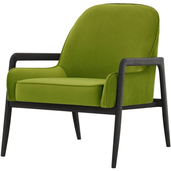 Fauteuil Turin, olive - Velluto 9, Couleur des pieds: Noir