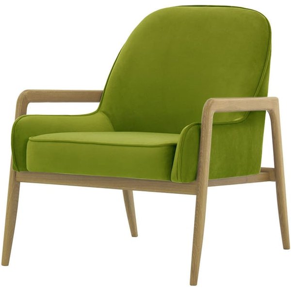 Fauteuil Turin, olive - Velluto 9, Couleur des pieds: Noir wax