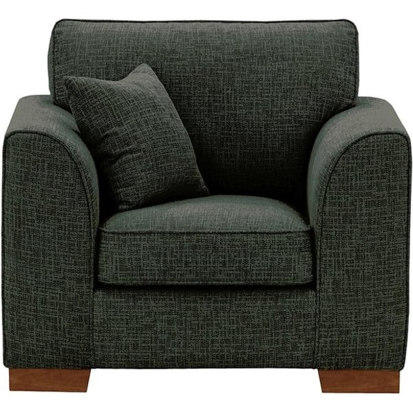 Fauteuil Avos, Vitolini 097-1731 - Charbon, Couleur des pieds: Chêne foncé