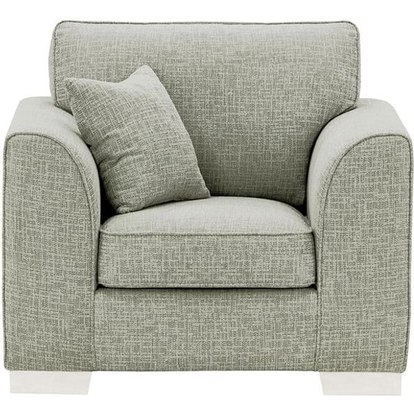 Fauteuil Avos, Vitolini 335-0723 - Gris Clair, Couleur des pieds: Blanc