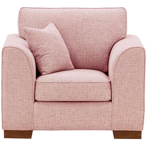 Fauteuil Avos, Vitolini 336-1036 - Rose, Couleur des pieds: Chêne foncé