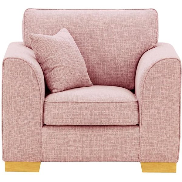 Fauteuil Avos, Vitolini 336-1036 - Rose, Couleur des pieds: Chêne clair