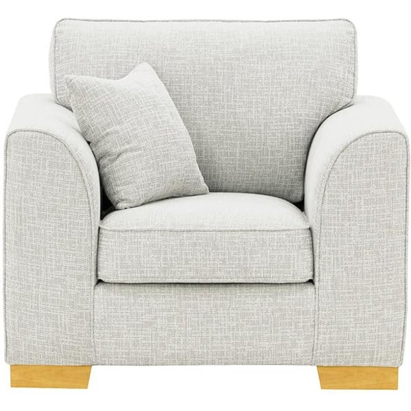 Fauteuil Avos, Vitolini 361-0104 - Blanc, Couleur des pieds: Chêne clair