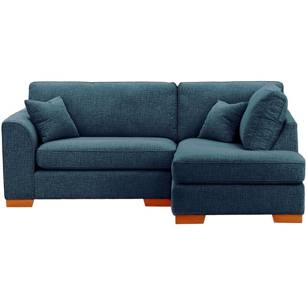 Canapé d’angle droit Avos, Vitolini 335-0722 - Bleu Marine, Couleur des pieds: aveo