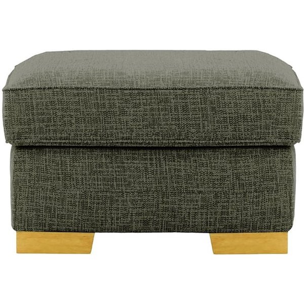 Pouf Avos, Vitolini 097-1714 - Gris, Couleur des pieds: Chêne clair