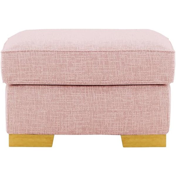 Pouf Avos, Vitolini 336-1036 - Rose, Couleur des pieds: Chêne clair
