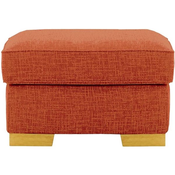 Pouf Avos, Vitolini 337-0706 - Terracota, Couleur des pieds: Chêne clair